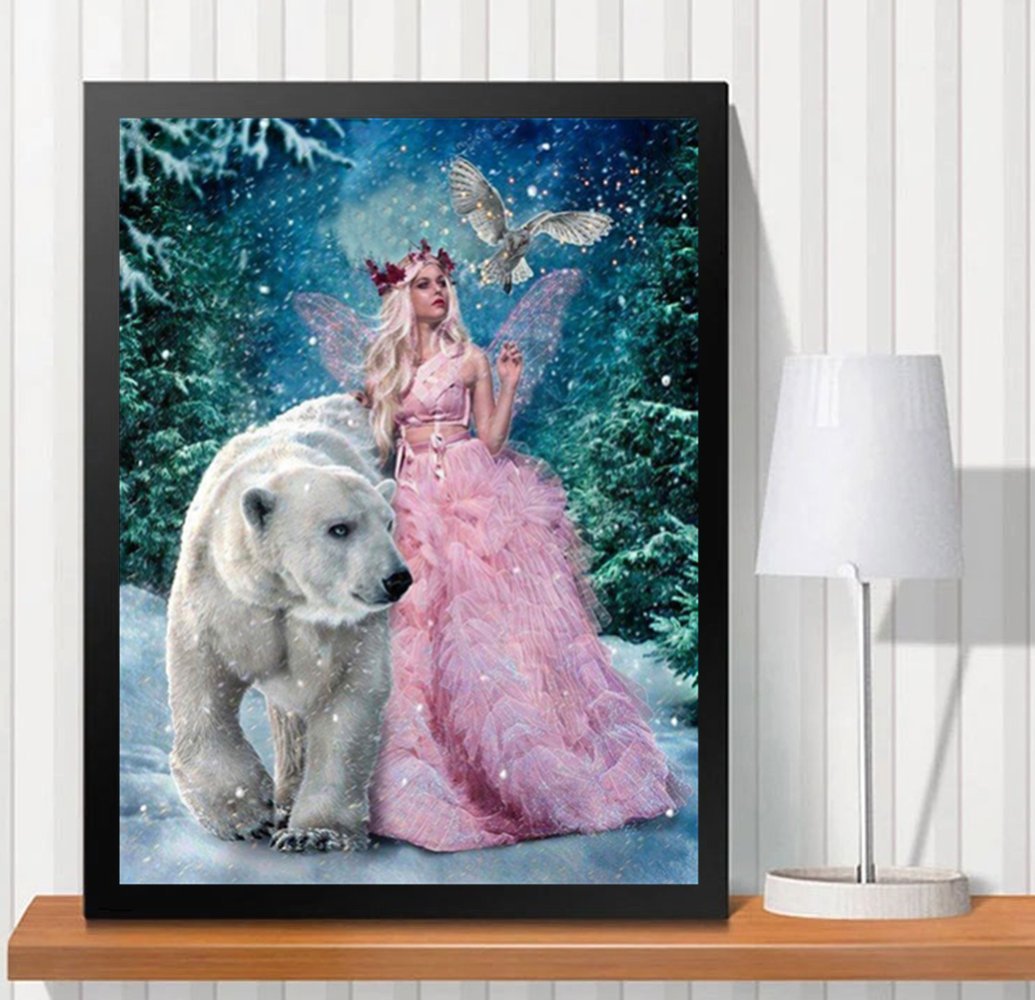 Better Selection Diamond Art by Number Kits Forest Fairy Christmas Decorations Full Drill 5D DIY Arts & Crafts Bling Artwork Decor Set with Crystal Rhinestone Gems 12x16 30x40 cm Better Selection