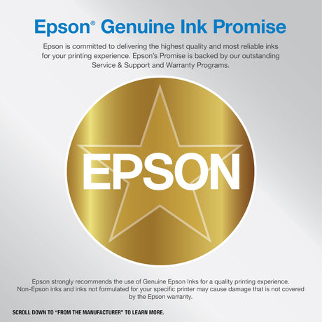 Epson EcoTank ET-15000 Wireless Color All-in-One Supertank Printer with Scanner, Copier, Fax, Ethernet and Printing up to 13 x 19 Inches, White Epson