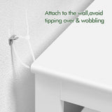 Yaheetech Single Door Floor Cabinet, Bathroom Free Standing Storage Organizer with Adjustable Shelf, Narrow Side Cabinet for Living Room, White Yaheetech