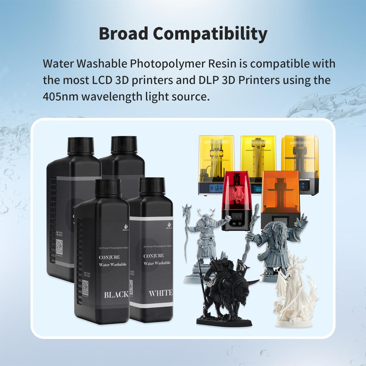 Chitu Systems Water Washable Resin 1KG,Faster Post-Processing, 405nm Standard Photopolymer Resin for 8K/10K/12K/LCD/DLP/SLA 3D Printers,Near-Expiry Resin - Limited Stock (Black, 1000g) chitu systems