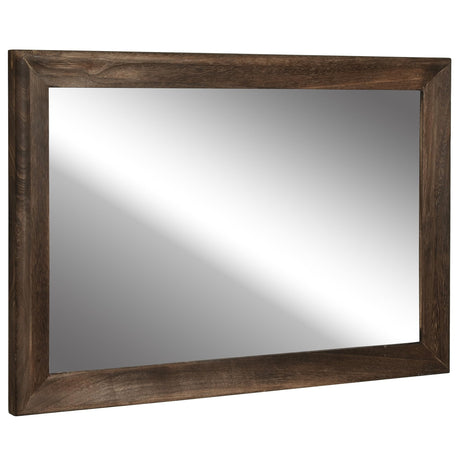 CULER Rustic Wood Wall Mirror for Bathroom,Rectangle 24 x 36 inch Hanging vatiny Mirrors with Wooden Frame for Living Room,Bedroom,Entryway (24x36 inch, Vintage Light Brown) CULER