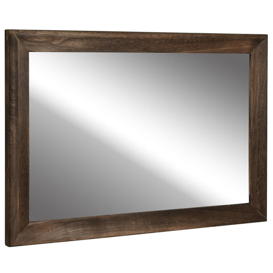 CULER Rustic Wood Wall Mirror for Bathroom,Rectangle 24 x 36 inch Hanging vatiny Mirrors with Wooden Frame for Living Room,Bedroom,Entryway (24x36 inch, Vintage Light Brown) - WoodArtSupply