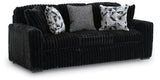 Signature Design by Ashley Midnight-Madness Modern Anti Sage Sofa with Reversible Cushions, Black Signature Design by Ashley