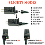 OZS Upgraded 2Pack 164ft 400 LED Christmas String Lights Outdoor/Indoor, Extendable Fairy String Lights, Waterproof 8 Modes Green Wire Tree Lights for Holiday Party Christmas Decorations (Warm White) OZS