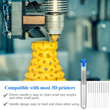 50 Pieces 3D Printer Nozzle Cleaning Kit,0.4 mm Stainless Steel Needles Cleaner 3D Printer Nozzle Cleaner 3D Printer Accessory Sliverdew