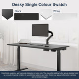 Desky Single Sit Stand Desk - Adjustable Standing Desk - Ergonomic Sit & Stand Up Desk - 71x29.5" Electric Standing Desk - Adjustable Height Table - Sit to Stand Desk - Height Adjustable Desk, Black Desky