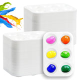 100PCS Paint Tray Palettes Plastic Paint Pallets for Kids or Students Watercolor Palette Painting Tray for Painting Party, DIY Craft and Art Painting LYHLYA