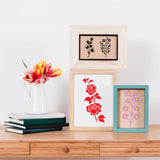 DZXCYZ 32 Pcs Wildflower Stencils for Painting on Wood, Reusable Flower Leaf Stencils Plastic DIY Craft Drawing Templates Set for Wall Paper Canvas Home Decor DZXCYZ