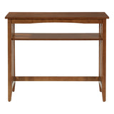 OSP Home Furnishings Sierra 36-Inch Sofa Table with Lower Storage Shelf and Mission Style Side Panels, Ash Brown OSP Home Furnishings