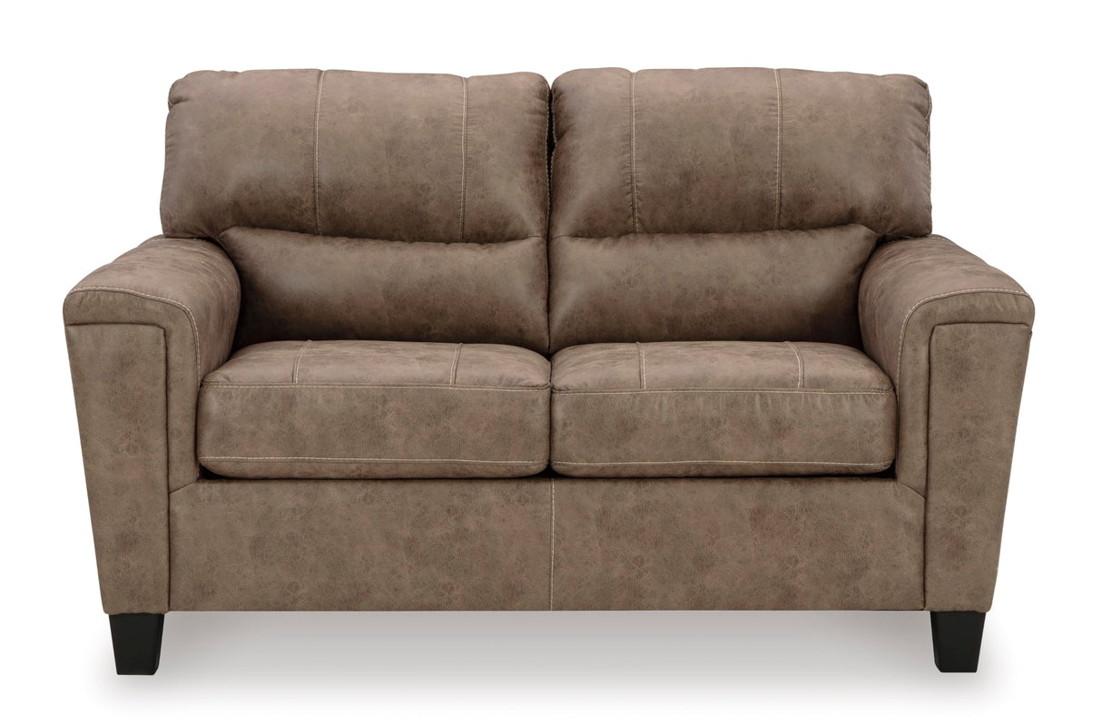 Signature Design by Ashley Navi Modern Loveseat with Removable Cushions, Dark Brown Signature Design by Ashley