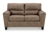 Signature Design by Ashley Navi Modern Loveseat with Removable Cushions, Dark Brown Signature Design by Ashley
