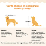 REXWELTEN 42" Heavy Duty Dog Crate Furniture for Medium and Large Dogs, Enclosed Design with 0.5 inch Holes, Indestructible Metal Kennel for High Anxiety Dogs, Chew Proof Indoor Pet House Cage, Gray Rexwelten