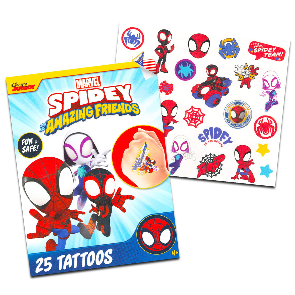 Spidey and His Amazing Friends Floor Puzzle Set - Bundle with 25 Piece Spiderman Foam Puzzle Plus Stickers, Tattoos, More | Spidey and Friends Jigsaw Puzzle for Kids Spider-Man
