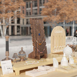 Lolalet Wooden Jewelry Display Series, Necklace Bracelets Earrings Rings Jewelries Stand Freestanding Natural Wood Holder Jewelry Rack for Selling Vendor Store -1 Pack, Necklace Lolalet