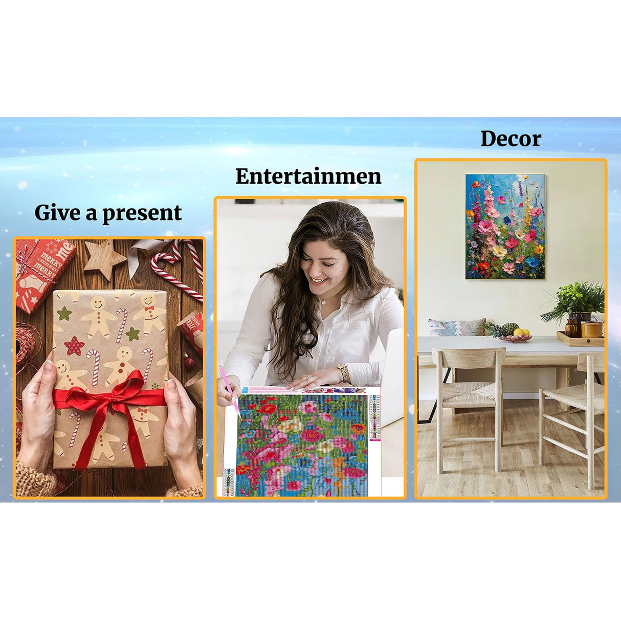 Wild Flowers Square Diamond Painting Kits - Square Drill Diamond Paintings Flowers,Square Diamond Art,DIY Flower Gem Painting for Adults and Crafts for Gifts and Home Wall Decor 12x16inch Ausanrl