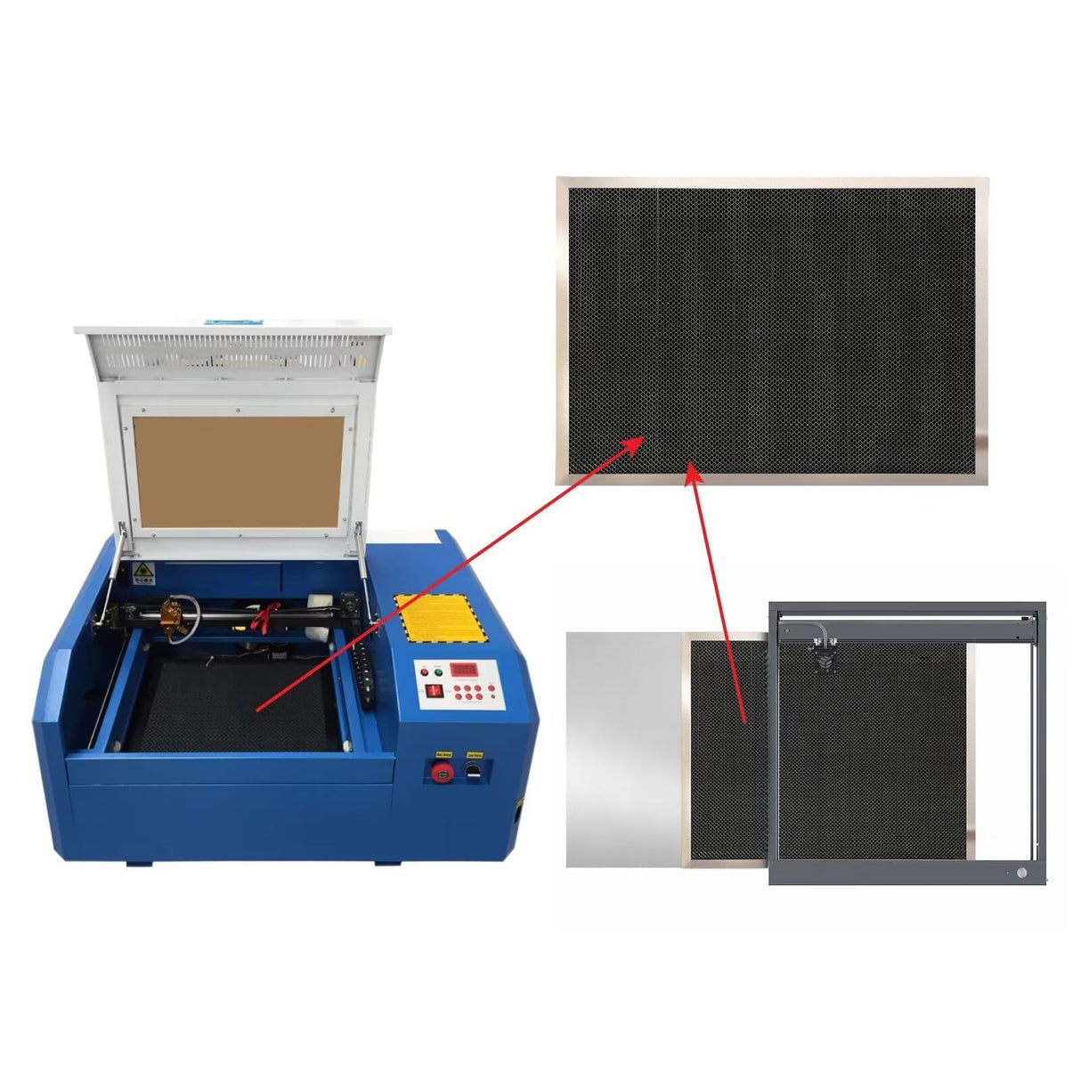 FONLAND Honeycomb Panel,Laser Honeycomb Working Table Laser Cutting Honeycomb Laser Bed for CO2 Laser Engraving Cutter Engraver Machine,350 * 550mm FONLAND