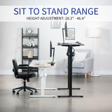 VIVO Electric 55 x 24 inch Stand Up Desk, Complete Height Adjustable Standing Home & Office Workstation with Memory Controller, Black Top, Black Frame, DESK-E155TB VIVO