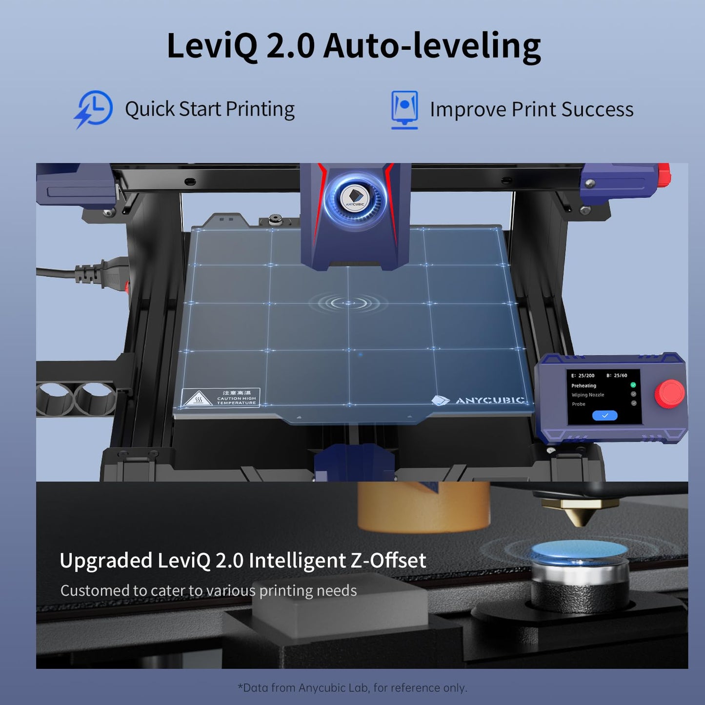 ANYCUBIC 3D Printer Kobra 2 Neo, 250mm/s Max Print Speed FDM 3D Printer Auto-Leveling Smart Z-Offset Upgraded Kobra Neo, Easy Assembly for Beginners Print Size 8.7"x8.7"x9.84" - WoodArtSupply