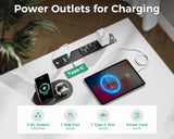 Coleshome L Shaped Computer Desk with 6 Drawers & Power Outlet, 55 Inch Corner Desk with Reversible Storage Shelf & File Drawer, Home Office Desk, White Coleshome