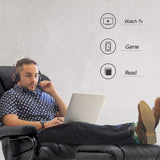 MCombo Recliner with Ottoman, Reclining Chair with Massage, 360 Swivel Living Room Chair Faux Leather, 4901 (Black) MCombo