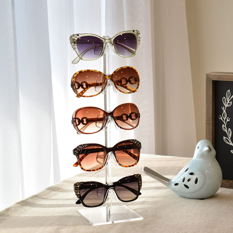 MOOCA 2 Pcs Set Premium Acrylic Sunglass Organizer, Glasses Holder, Sunglass Holder, Glasses Stand, Eye Glass Holder, 5 Frames for Each MOOCA