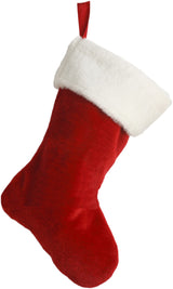 Black Duck Brand Set of 4-18" Red Velvet Stocking W/White Plush Cuff & Hanging Tag Black Duck Brand