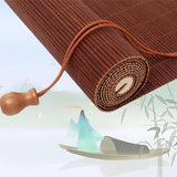 Natural Bamboo Roller Blinds for Indoor/Outdoor - Handwoven Shades for Privacy and Sun Control WDZDMYL
