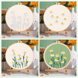 DIY Punch Needle Kit, 8in Punch Needle Kits Adults Beginner for Gift and Decoration, Punch Stitching Kit for Adults with Flower Pattern, Yarns, Embroidery Hoops and Threader Tools Tedux