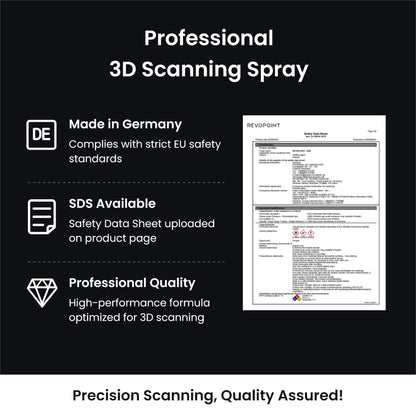 Revopoint 3D Scanning Spray for 3D Scanners, for Reflective, Transparent, Black or Highly Textured Surfaces, No Cleaning Needed, Sublimation, 500ml, AB-6 - WoodArtSupply