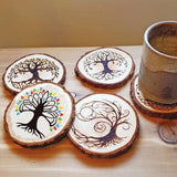 Small Stencils for Painting on Wood Reusable, 3 Inch Reusable Stencil for Craft Ornament Paint Template Stencils for Wall Card Rock Wood Signs Coasters Canvas Home Decor(Tree) Hosomono