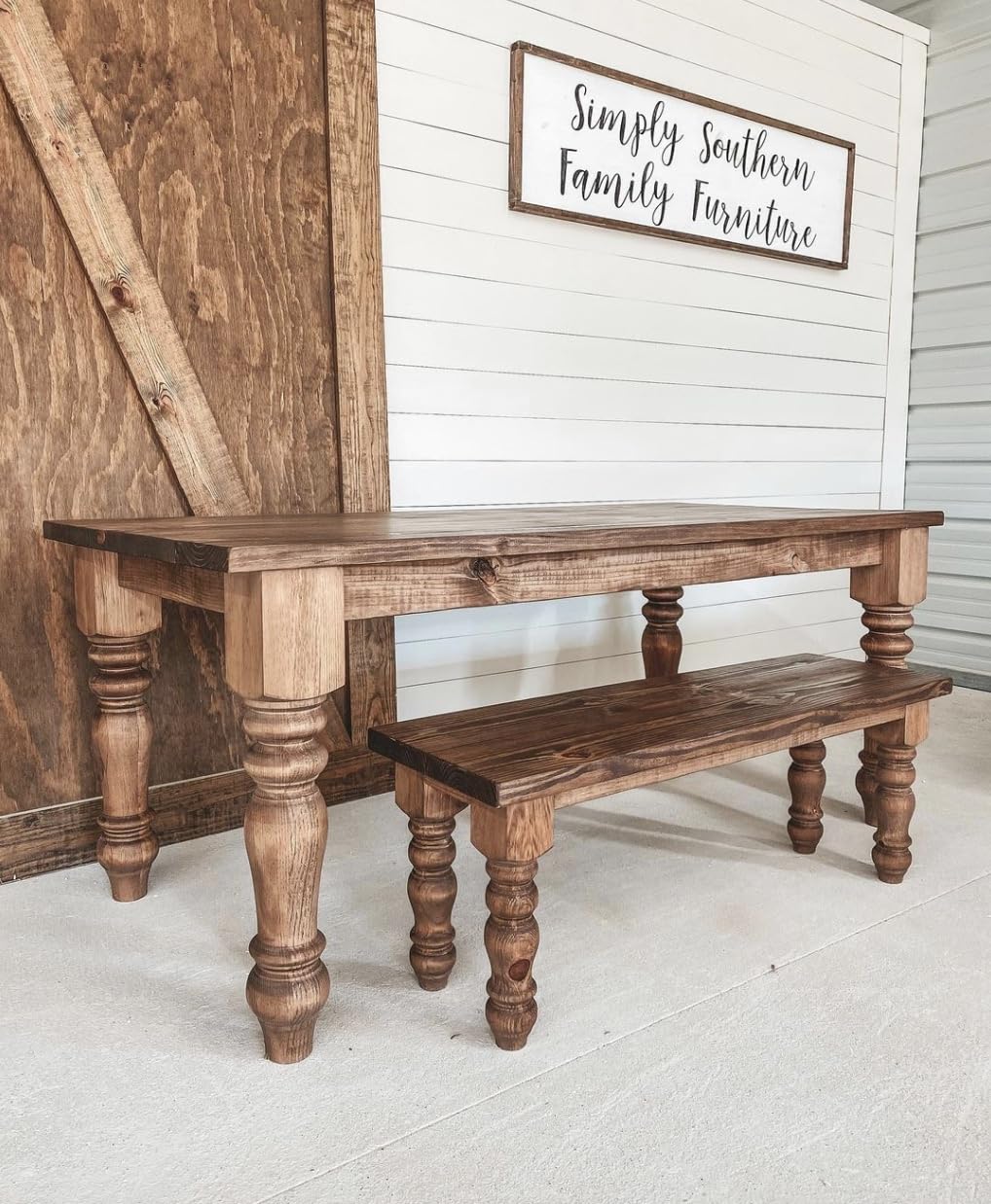 CAROLINA LEG CO. Chunky Bench Legs - Perfect for Coffee Tables - Set of 4 - Made in NC - Dimensions: 3.5" x 16" CAROLINA LEG CO.