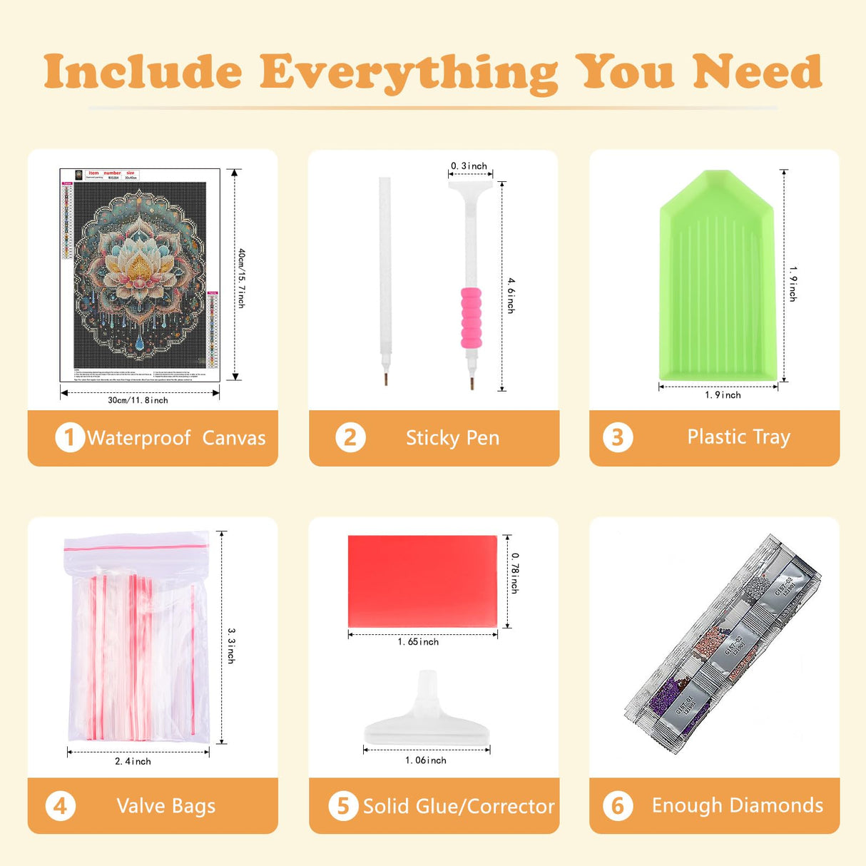 SENQAO Mandala Diamond Art Painting Kits for Adults, Full Drill Diamond Dots Paintings for Beginners, Round 5D Paint with Diamonds Pictures Gem Art Painting Kits DIY Crafts Kits 12x16inch SENQAO