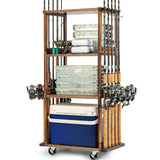 Ghosthorn Fishing Rod Holders for Garage Holds up 10 Rods Wood Pole Rod Rack Tackle Storage Gear and Equipment Fishing Gifts for Men Women (fishing rod holders 4.0) Ghosthorn