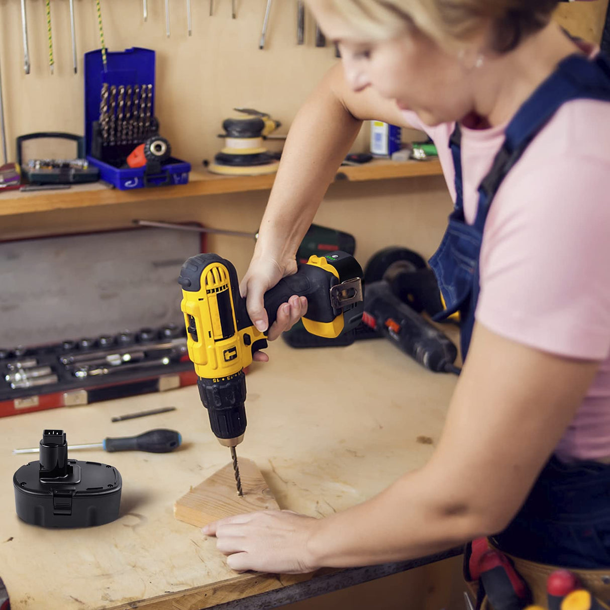 Labtec DC9096 18V 6000mAh Lithium Battery Replacement for DeWalt 18V XRP DC9096 DC9098 DC9099 DE9038 DE9095 DE9096 DW9095 DW9096 DW9098 Cordless Power Tools Labtec