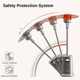 EAST OAK Anti-rust 50,000 BTU Patio Heater for Outdoor Use with Double-Layer Stainless Steel Burner, Square Round Table Design and Wheels, Propane Patio Heater for Home and Commercial, Stainless Steel EAST OAK