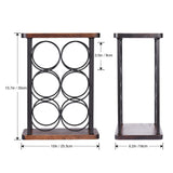 ALLCENER Countertop Wine Rack, Wood Wine Bottle Holder, Perfect for Home Decor & Kitchen Storage Rack, Bar, Cellar, Cabinet, Pantry, etc (Hold 6 Bottles) ALLCENER