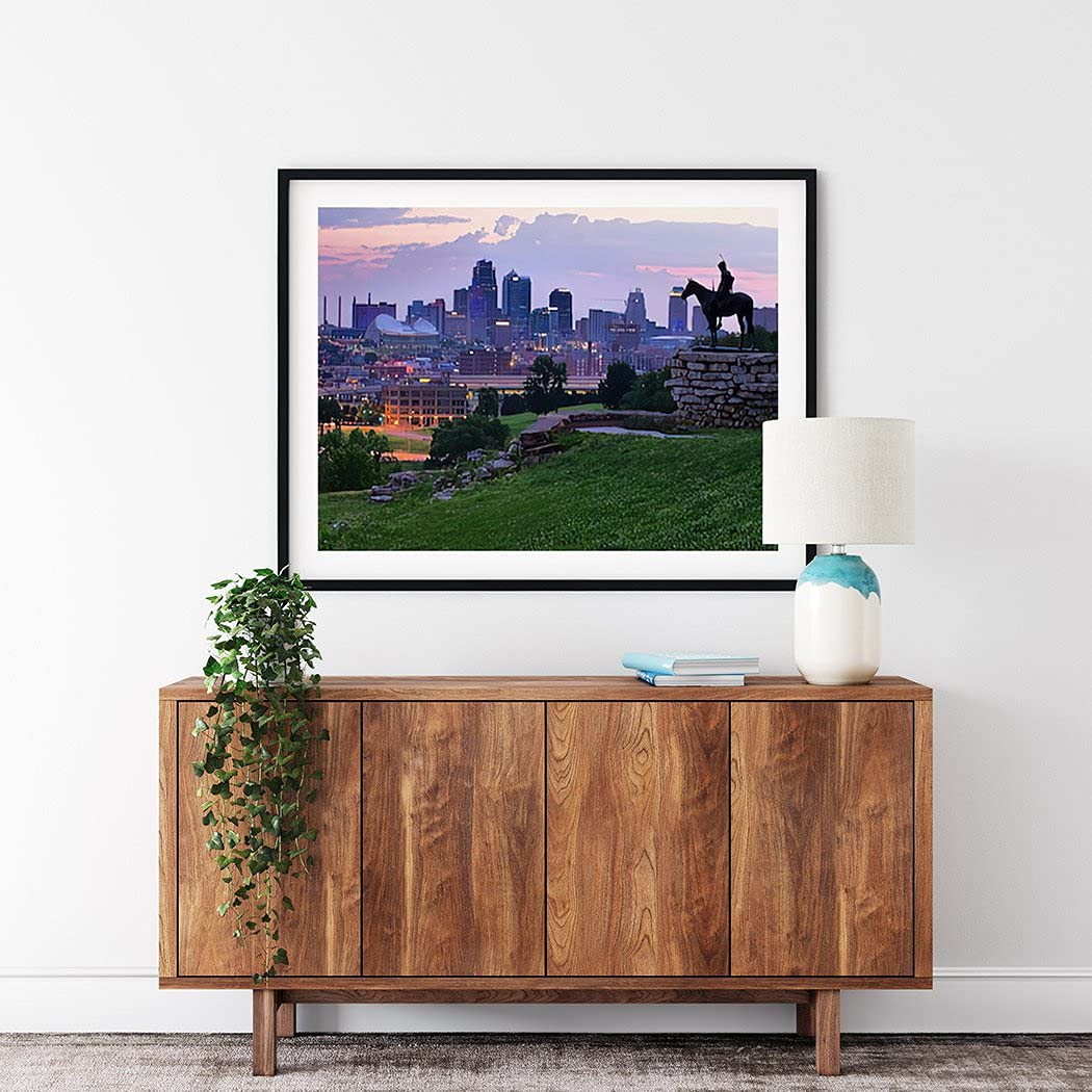 Diamond Painting City View of Kansas City Missouri Skyline at Dawn During Golden Light from The Kansa for Adult Painting Kits Diamond Art Perfect for Home Wall Decor 16"x20" Handmade Arting