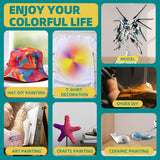 OPHIR Airbrush Paint, 50 Bottles of Model Air Brush Paint Set, Water-Based Opaque Acrylic Airbrush for Shoes, Rocks, Paper-Professional 48 Colors, 1.05 oz/Bottle OPHIR