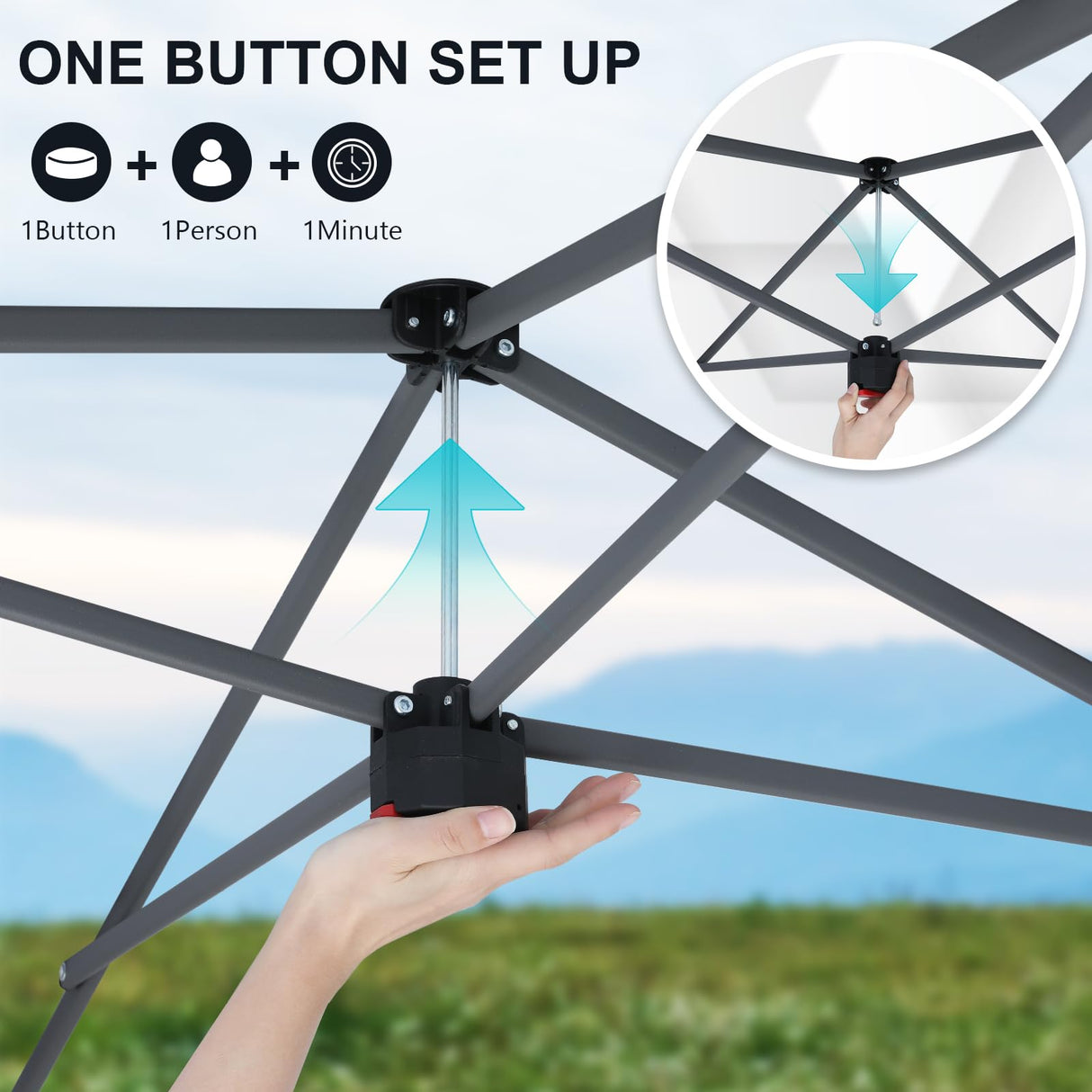 COOSHADE Pop Up Canopy Tent 8x8 with 2 Sidewalls, Outdoor Shade Instant Canopy Tents(White) COOSHADE