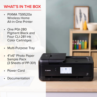 Canon PIXMA TS9520a – Wireless Home All-in-One Inkjet Printer