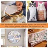 Papillon Classic Reserve Aida Cross Stitch Fabric, 14 Count White Cotton Cloth for Embroidery (59 x 39 Inch) Papillon