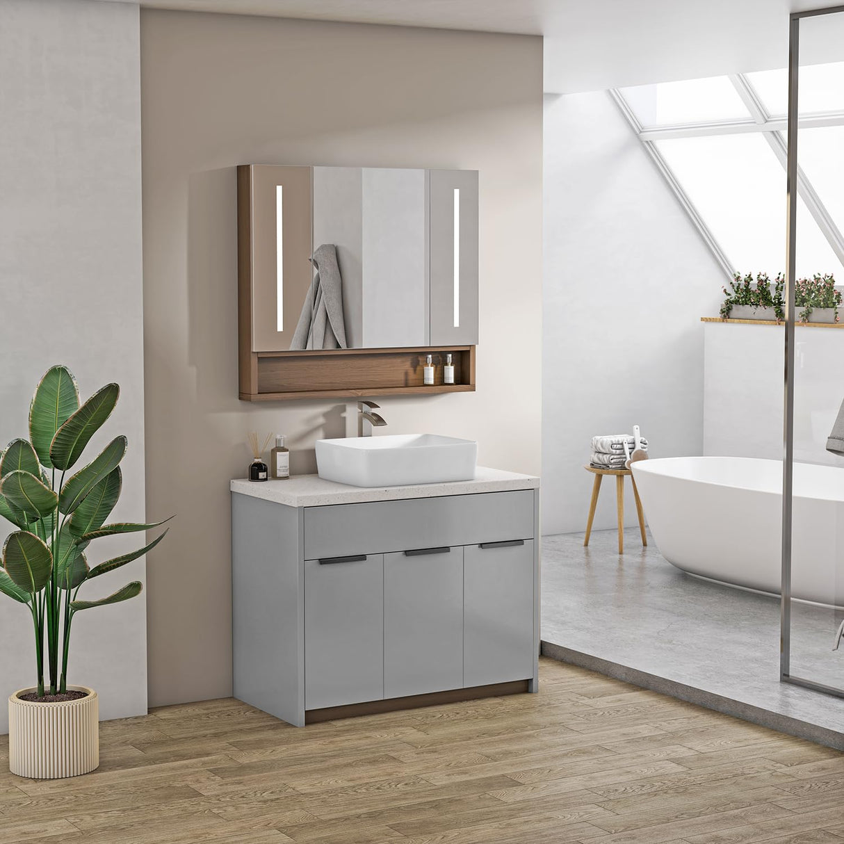 Sinber 19" x 15" x 5.31" White Rectangular Ceramic Countertop Bathroom Vanity Vessel Sink BVS1915A-OL Sinber