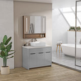 Sinber 19" x 15" x 5.31" White Rectangular Ceramic Countertop Bathroom Vanity Vessel Sink BVS1915A-OL Sinber