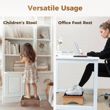 StrongTek 5" High Wooden Bed Step Stool for Adults, Sturdy Bedside & Shower Steps, 440lb Capacity, Versatile Mobility Aid for Seniors, Kitchen Use, Surgery Recovery, Anti-Slip, Portable Design StrongTek