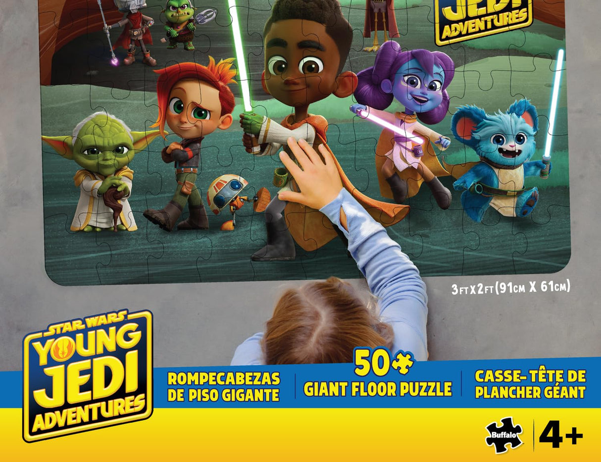 Buffalo Games - Star Wars - Young Jedi Adventures - 50 Piece Jigsaw Puzzle for Families Challenging Puzzle Perfect for Game Nights - Finished Size is Buffalo Games