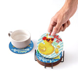 8 PCS Diamond Painting Coasters with Holder, DIY Craft Kit, Tropical Summer Theme, Diamond Painting Kit for Adults, Kids & Beginners Generic