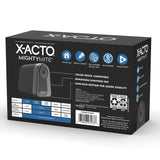 X-ACTO Pencil Sharpener, Mighty Mite Electric Pencil Sharpener, With Pencil Saver®, SafeStart® Motor, Black, 1 Count - Home, Office, School, Teacher Supplies X-Acto