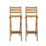 Christopher Knight Home Tundra Outdoor Foldable Wood Barstool Set, 2-Pcs Set, Natural Christopher Knight Home