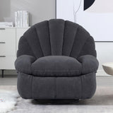 HOMYEDAMIC Recliner Chair Rocker Swivel, Comfortable Soft Fabric Shell Shape with Storage 360 Swivel Manual Big Tall Single Reclining Sofa for Adults Living Room Bedroom (NMH-Grey) HOMYEDAMIC