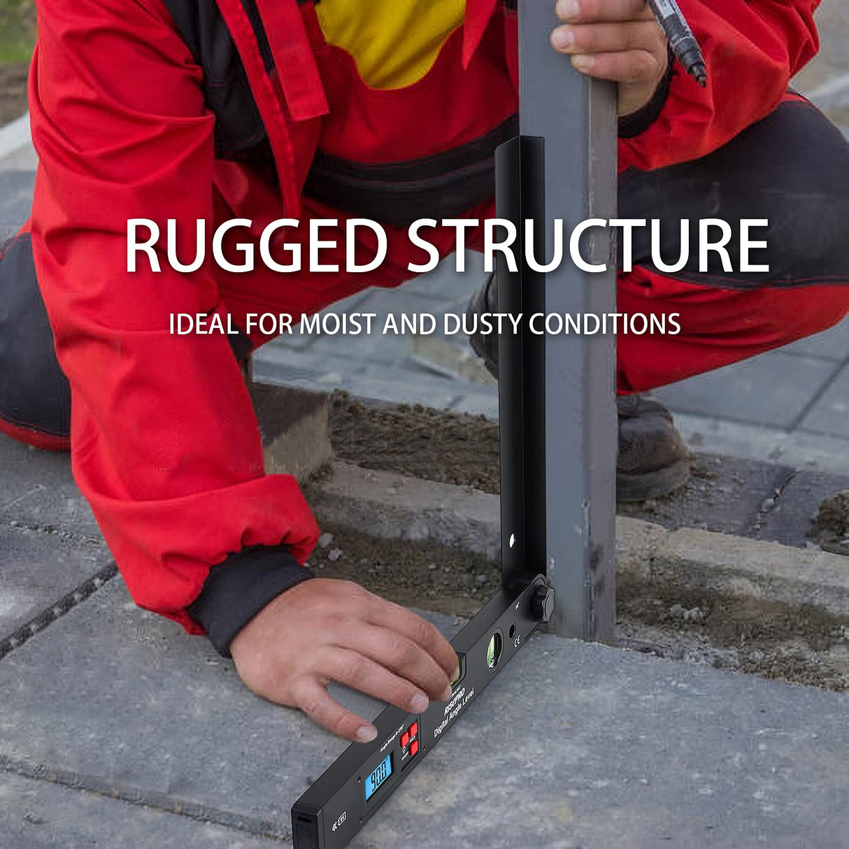 RISEPRO Aluminum Digital Angle Finder Protractor 0-225° 16 Inch Backlit LCD Digital with Horizontal and Vertical Bubble RISEPRO